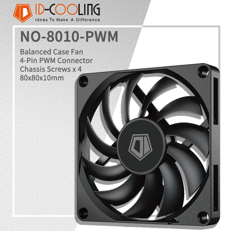 Esports Gaming Fan - ID-COOLING NO-8010-PWM 80MM PC Fan 800-3000RPM