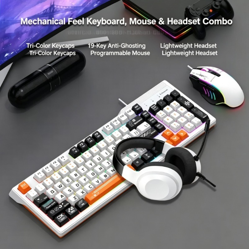 مجموعة K8pro 3 في 1 للألعاب تش - مراجعة Esports Gaming Keyboard And Mouse وسعره
